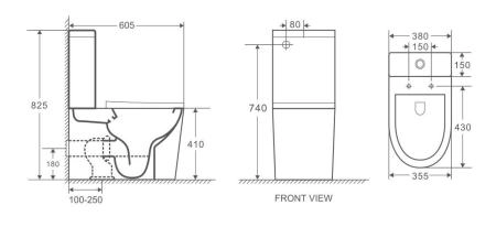 Унитаз Grossman GR-4450MS (605*380*825) напольный безободковый с тонкой крышкой, белый матовый