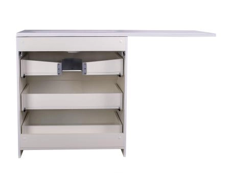 Тумба напольная Style Line Даллас 140, 3 ящика, Люкс белая