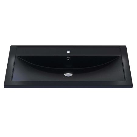 Раковина кварцевая Uperwood Foster Quartz 90 см, черная матовая, космос