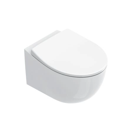 Catalano Italy Унитаз подвесной 52x37, безободковый , смыв Tornado, покрытие Cataglaze+, без крепежа, цвет белый глянцевый
