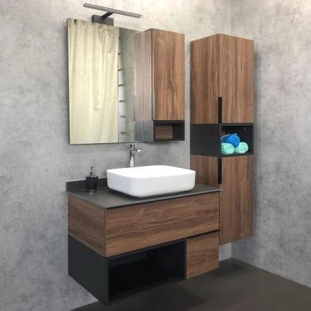 Шкаф-колонна Comforty Штутгарт-40 дуб тёмно-коричневый