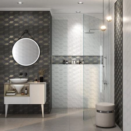 Тумба Kerama Marazzi CONO КОНО CO.97\LIM подвесная с открытой полкой и ящиками 97, белая матовая-лимо