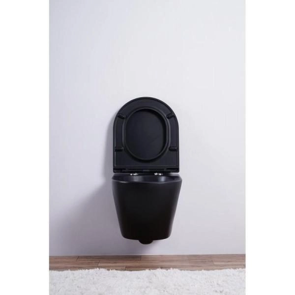 Унитаз Esbano AZALEA (Matt Black) подвесной безободковый микролифт