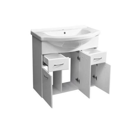 Тумба под умывальник Stella Polar Волна 75-8, 2 ящ., Байкал 75