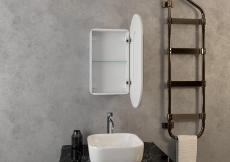 Зеркало-шкаф Континент Elmage white LED 450х800