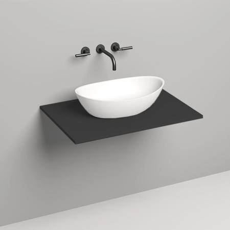 Salini Столешница 80х50х1.5 cм, из материалов S-Stone, цвет: RAL 9011