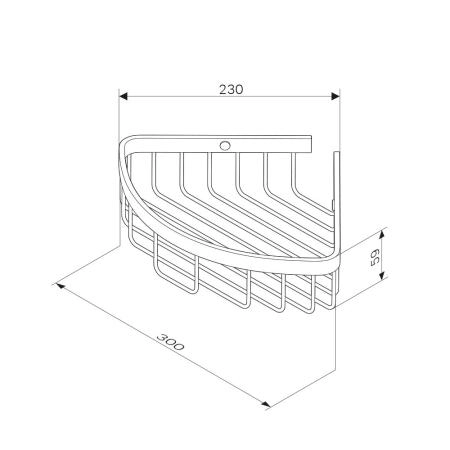 Корзина для душа AM.PM Sense L A7452100 хром 30 см
