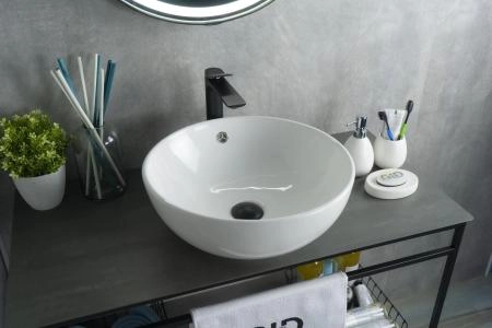 Раковина Gid N9003a 43x43 на столешницу белая