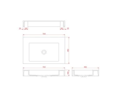 Столешница моноблок Boheme FLAT ST 70см (704*452*100) 888-70