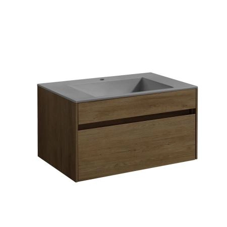 Тумба под раковину Vincea Chiara 800 подвесная, 1 ящик soft-close, цвет T.Oak