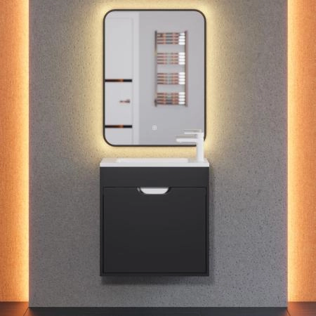 Тумба под раковину для ванной Uperwood Modul 60 см, подвесная, матовая, черная