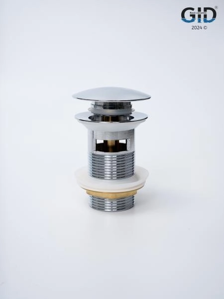 Донный клапан Gid  с переливом Ch100-1 73303K хром 7x7x10