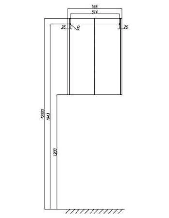 Шкаф колонна Акватон Йорк 57 1A171303YOAY0 белый/выбеленное дерево