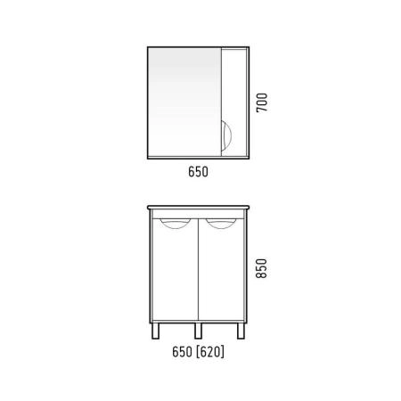 Тумба под раковину Corozo Чикаго 65