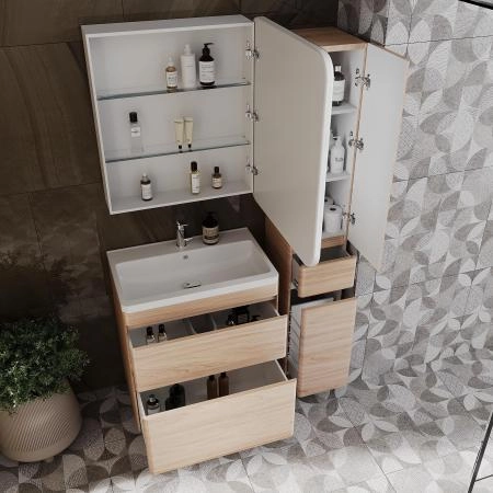 Тумба напольная Style Line Атлантика 70, Люкс ясень перламутр, PLUS