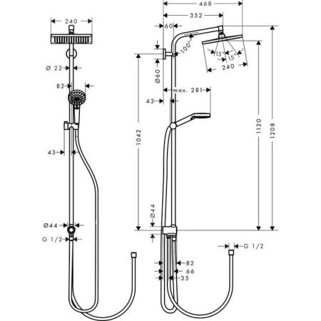 Душевая система Hansgrohe Crometta E 27289000, хром