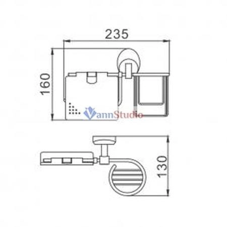 F1603-1 Бумагодержатель Frap с дезодорантом