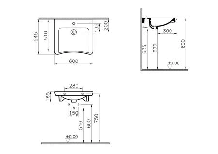 Раковина VitrA Conforma 5289B003-0001