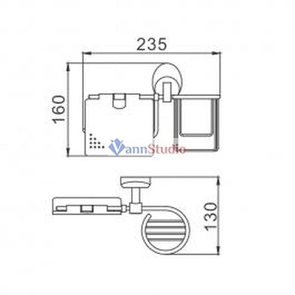 F1603-1 Бумагодержатель Frap с дезодорантом