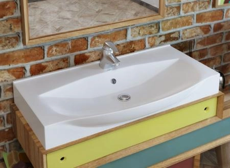 Раковина Kirovit Элвис 85 см подвесная