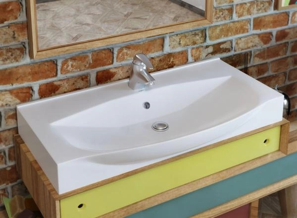 Раковина Kirovit Элвис 85 см подвесная