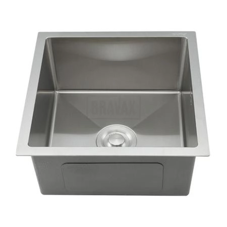 Кухонная мойка Gappo GS4444 440x440x215mm 0.8мм с коландером Сатин