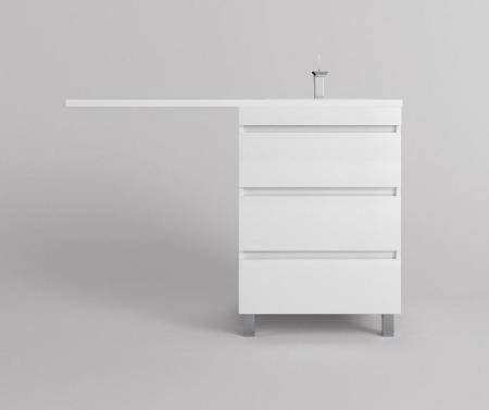Тумба напольная Style Line Даллас ЛЕОН 120 (3 ящ.) Люкс белая, PLUS