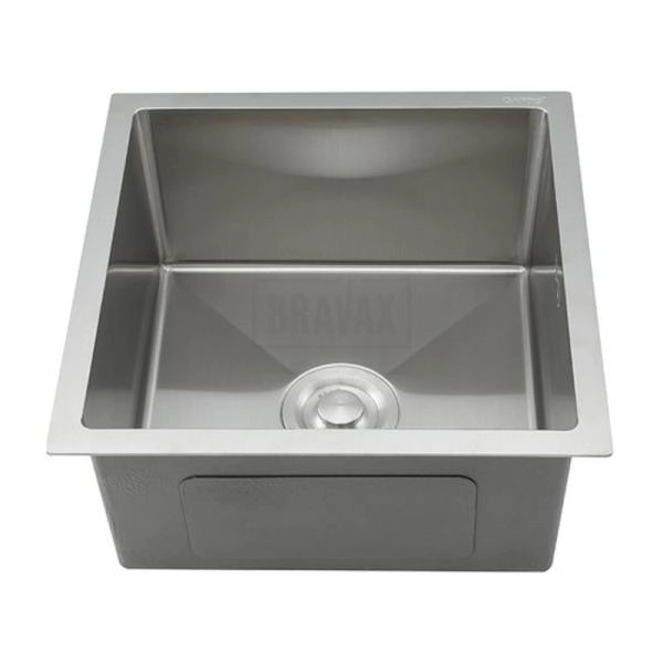Кухонная мойка Gappo GS4444 440x440x215mm 0.8мм с коландером Сатин