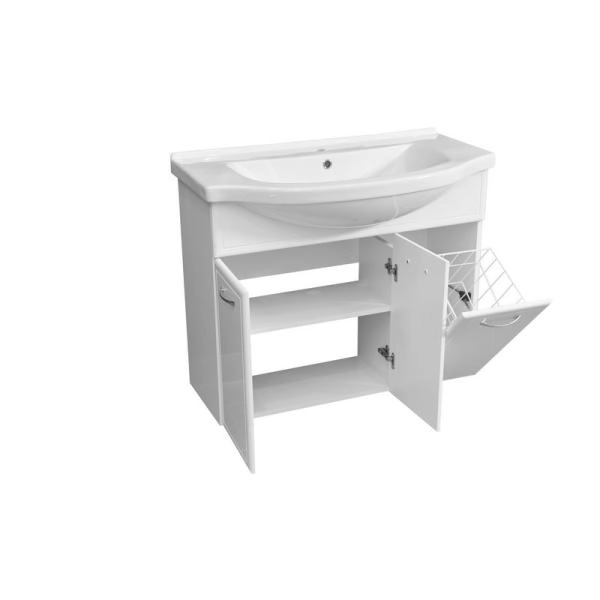 Тумба под умывальник Stella Polar Концепт 90, корзина , Эльбрус 90