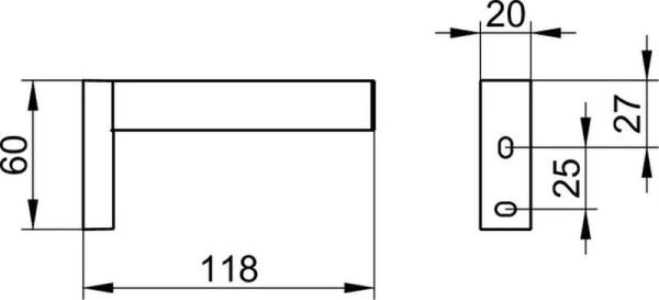 Держатель запасного рулона KEUCO Edition 90 Square 19163010000 Хром