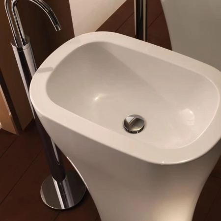 KERASAN Aquatech раковина отдельностоящая 60см, с креплением и сифоном, цвет белый (СПЕЦцена со склада!)