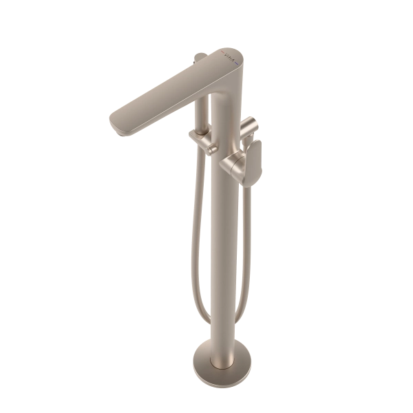 Смеситель VitrA Root Round  A4274134EXP напольный с ручным душем брашированный никель латунь