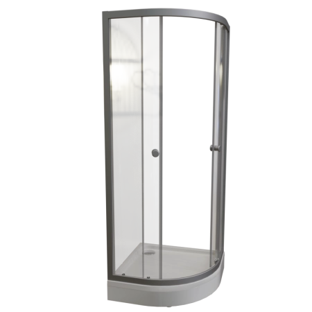 Поддон к душевому углу Берген RD 100х100 (радиальный поддон на раме-подставке с устройством слива (черный), панель)