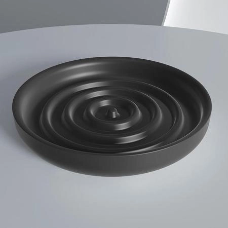 Salini Gocce Мыльница настольная, S-Stone, цвет: черный матовый