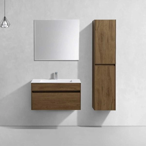 Тумба под раковину Vincea Chiara 800 подвесная, 1 ящик soft-close, цвет T.Oak