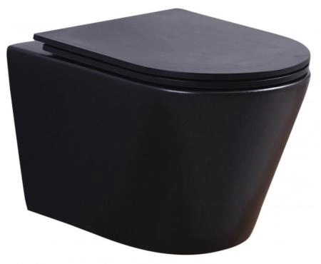 Унитаз Esbano CLAVEL (Matt Black) подвесной безободковый микролифт