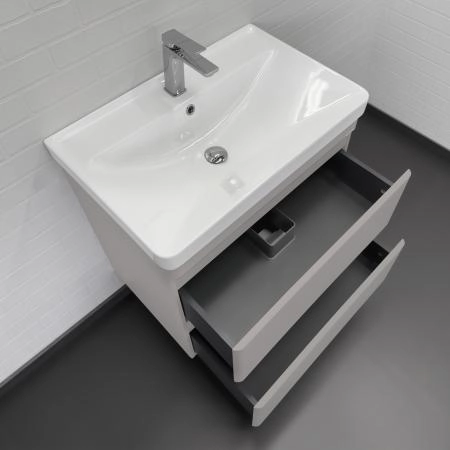 Тумба с раковиной Comforty Енисей-70П2 00-00022357CF подвесная серый шелк c раковиной 4470