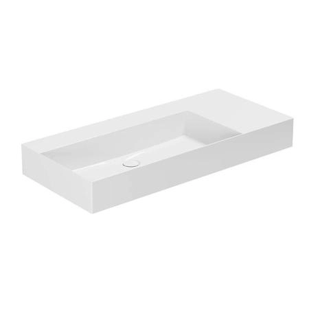 Azzurra Elegance Squared Раковина подвесная/накладная, 102x46xH12,5 см, правая, без отв., цвет: Bianco lucido