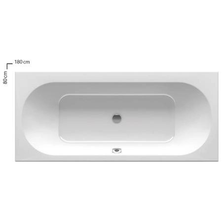 Ravak City Slim Ванна 180х80см, встраиваемая, цвет: белый