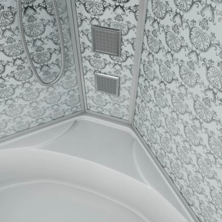 Душевая кабина Niagara Luxe NG-7744W (1200x1200х2150) высокий поддон стенки БЕЛЫЕ