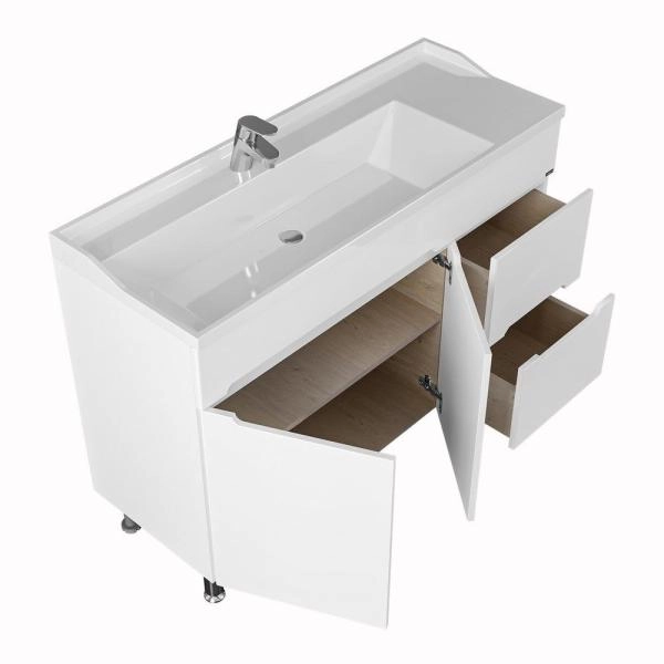 Тумба под раковину СаНта напольная  Лондон 120  2 ящика (для умывальника Сириус 120)