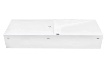 Раковина NT BAGNO NT501 Cagliari Right 1200x420 искусственный камень белый матовый