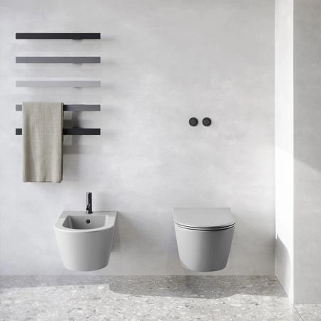 Catalano Zero Биде подвесное 55x35см, с 1 отв., цвет: Cemento Satinato