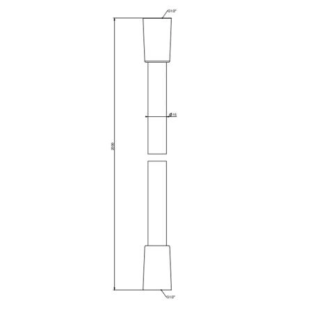 Gessi Inciso Shower Шланг для душа с коническим соединением на 1/2”, длина: 200 см, цвет: Black XL"