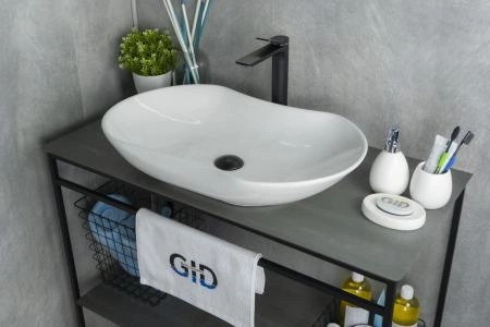 Раковина Gid N9175 67x41 на столешницу белая