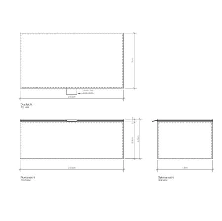 Decor Walther Brownie BMD2 Универсальная коробка 24.5x13x9.5см, с крышкой, настольная, цвет: белая кожа