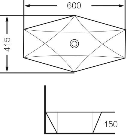 Раковина Grossman GR-3030 (600*415*150) белая