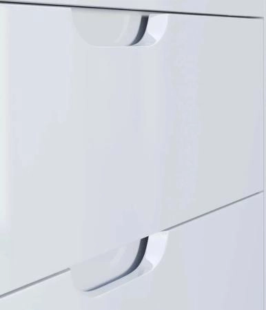Тумба с раковиной для ванной Uperwood Modul 80 см, подвесная, глянцевая, белая