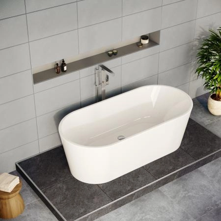 Ванна VitrA Geo 65370006000 170 x 80,5 см отдельностоящая акриловая прямоугольная белая