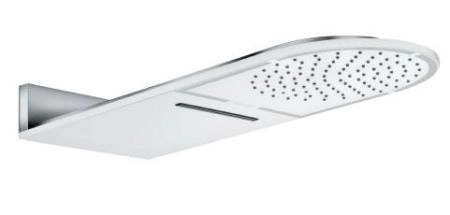 Верхний душ Kludi A-Qa 6488091-00 25 см, плоский 2.5 мм, 2 струи, цвет белый